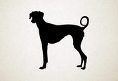 Silhouette hond - Azawakh - L - 75x77cm - Zwart - wanddecoratie