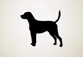 Silhouette hond - Beagle-harrier - Beagle-kiekendief - XS - 25x28cm - Zwart - wanddecoratie