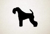 Silhouette hond - Kerry Blue Terrier - M - 60x76cm - Zwart - wanddecoratie