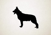 Silhouette hond - East-european Shepherd - Oost-Europese herder - L - 75x88cm - Zwart - wanddecoratie