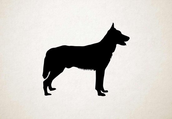 Silhouette hond - Saarlooswolfhond - Saarlooswolfhond - L - 75x89cm - Zwart - wanddecoratie
