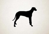 Silhouette hond - Rajapalayam - S - 45x57cm - Zwart - wanddecoratie