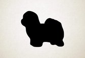 Silhouette hond - Coton De Tulear - - XS - 25x30cm - Zwart - wanddecoratie
