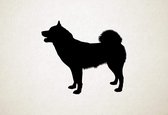 Silhouette hond - Greenland Dog - Groenlandse hond - S - 45x52cm - Zwart - wanddecoratie