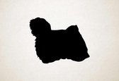 Silhouette hond - Puli - Puli - S - 45x58cm - Zwart - wanddecoratie