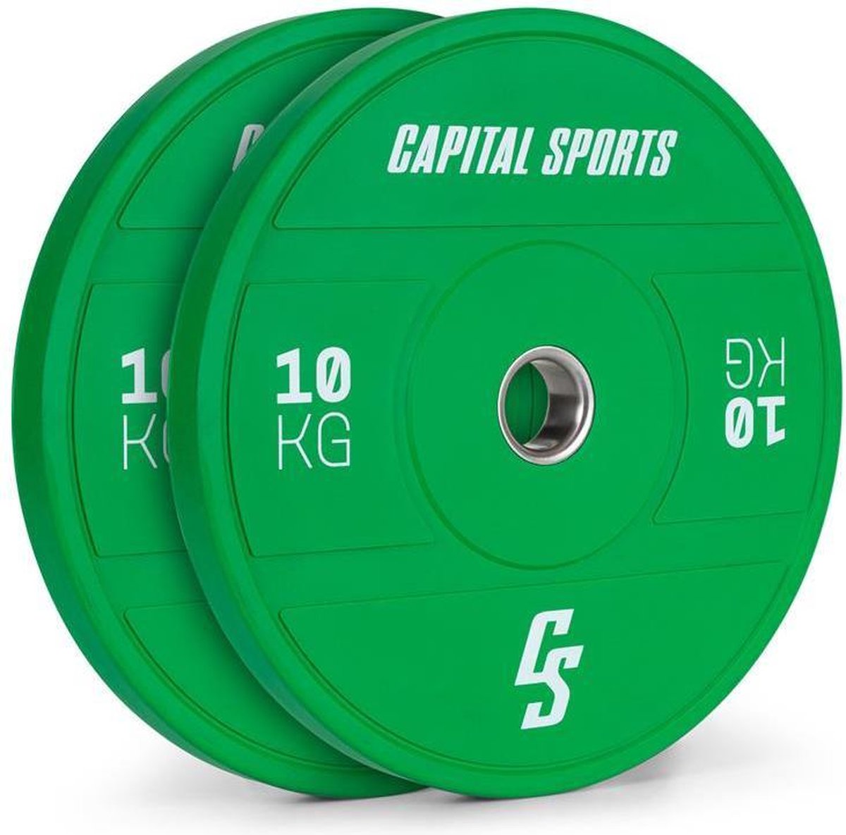 CAPITAL SPORTS Nipton 2021 halterschijf Bumper Plate - 2 x 10 kg - Ø 54 mm - hard rubber