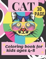 Cat coloring book for kids ages 4-8,30 page