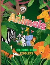Animals Coloring Book for Toddlers, Kindergarten and Preschool Age