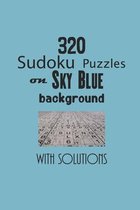 320 Sudoku Puzzles on Sky Blue background with solutions