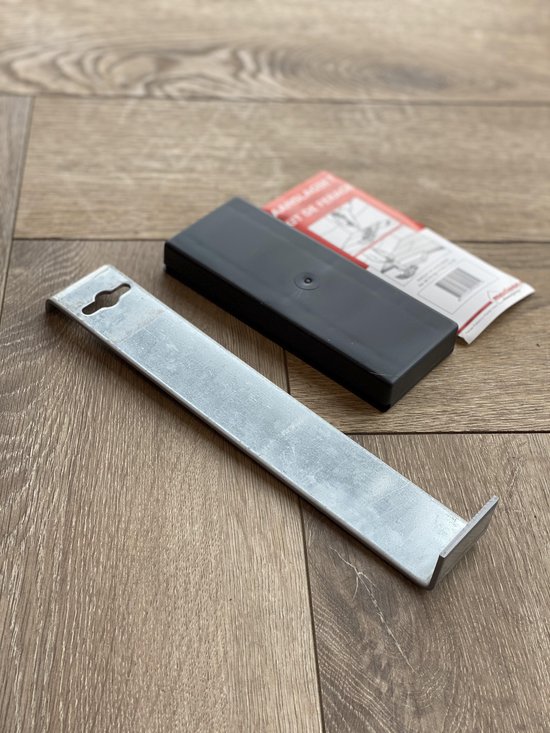 Aanslagijzer + Kunststof blok - Voor laminaat en parket - Leggereedschap - Vloeren legset - Hielijzer - Per set