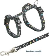 Trixie kittentuig junior met riem kitty cat assorti - 21-33x0,8 cm / 120 cm - 1 stuks