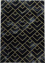 Modern laagpolig vloerkleed Naxos - goud 3814 - 140x200 cm