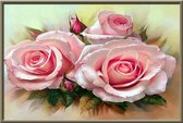 Diamond painting - De 3 Roze Rozen - Dieren - Diamond schilderen - Volwassen - Kinderen - bloemen - Natuur - 20x30 cm
