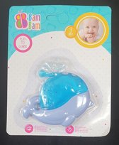 Bijtring Walvis - Voor Doorkomende Baby Tandjes - Bijt Speelgoed - Tegen Tandvlees Pijn - Kraamcadeau - Zwangerschap - Walvis - Bijtring - Blauw