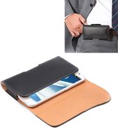 Crazy Horse textuur verticaal spiegelen leergeval / taille tas met terug Splint en boog ontwerp voor Galaxy Note II / N7100