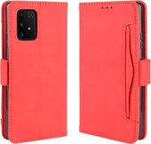 Voor Galaxy S10 Lite / A91 / M80s Portemonnee Stijl Huidgevoel Kalfpatroon Leren hoes met afzonderlijke kaartsleuven & houder & Portemonnee & fotolijst (rood)