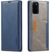 Voor Galaxy S20 LC.IMEEKE LC-001-serie PU + TPU kleuraanpassing frosted horizontale flip lederen tas met houder en kaartsleuf (blauw)