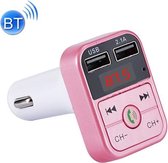B2 Dual USB Opladen Bluetooth Fm-zender MP3 Muziekspeler Car Kit, Ondersteuning Handsfree Call & TF-kaart & U Disk (Rose Gold)