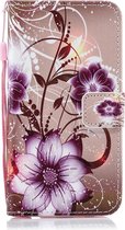 Lotus Pattern Horizontale Flip Leather Case voor LG V40 ThinQ, met houder & kaartsleuven & portemonnee
