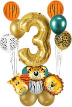 Dieren ballon - 3 jaar - Kinderfeestje - Drie jaar - Verjaardagfeest - ballonnen pakket - Kinderfeestje pakket - Dieren ballonnen pakket - Jungle