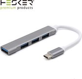 USB C hub met 4 USB 3.0 Poorten - USB-C Switch / USB C Adapter / USB Splitter