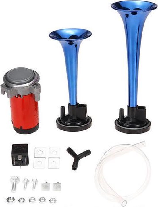 Claxon 12V luid, signaalhoorn waterdichte dubbele hoorn super luide vrachtwagen claxon auto dieptoon claxons lucht hoorns vrachtwagen hoorn vervangingsset universeel voor auto motorfiets vrachtwagen