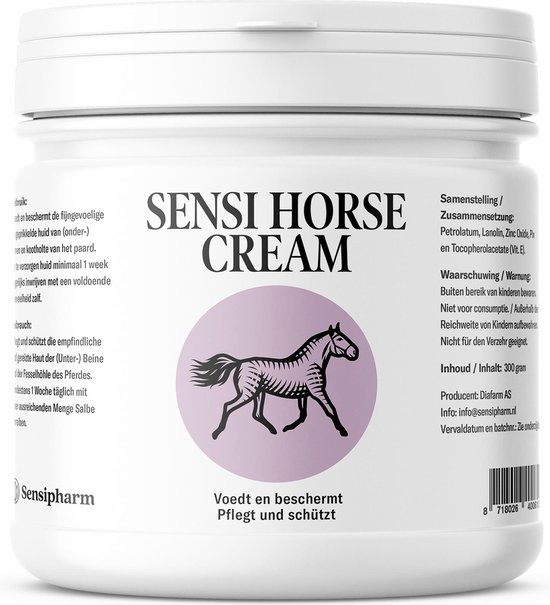 Sensipharm Mokzalf Sensi Horse Cream - Paarden - Mok - Rotstraal - Zalf - 300 gr. - Sensipharm
