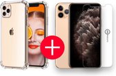iPhone 11 Pro Max Anti-Shock Hoesje + GRATIS Screenprotector - Transparant - Extra - Dun -  Apple iPhone 11 Pro Max hoes - cover - case - Screenprotector kit