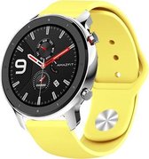 Siliconen Smartwatch bandje - Geschikt voor  Xiaomi Amazfit GTR sport band - geel - 42mm - Horlogeband / Polsband / Armband