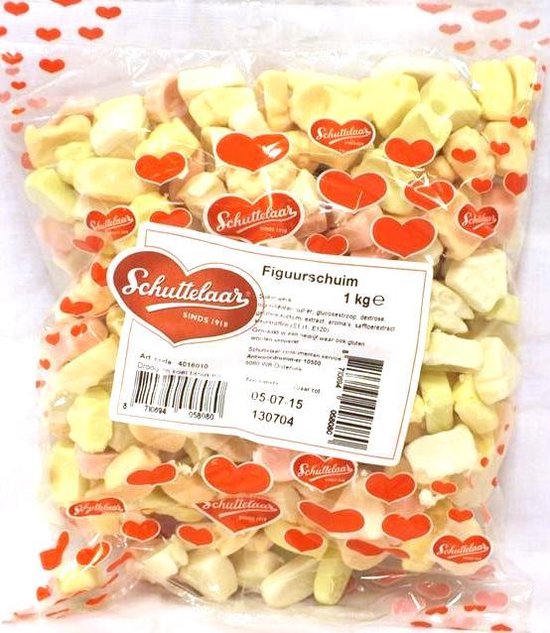 Foto: Schutterlaar figuur schuimpjes 4 x 1 kilo