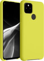 kwmobile telefoonhoesje voor Google Pixel 4a 5G - Hoesje met siliconen coating - Smartphone case in zen geel
