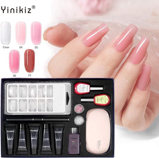 Yinikiz - Kit POLYGEL - 5 couleurs POLYGEL 15ML - rose et blanc - Kit de  Kit de... | bol.com
