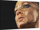 Gouden glitters - Foto op Canvas - 90 x 60 cm