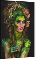 Body painted fantasy woman - Foto op Canvas - 100 x 150 cm