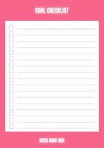 BOSS BABE BRANDS Checklist planner A5 - Planners - 50 Afscheurbare pagina's - Ongedateerd -A5