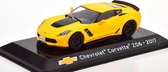 Chevrolet Corvette Z06 2017 (Geel) (10 cm) 1/43 Atlas - Modelauto - Schaalmodel - Model auto - Miniatuurauto - Miniatuur autos