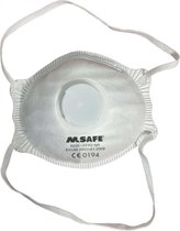 M-Safe Stofmasker - Mondmasker FFP2 NR Model 6220 met uitademventiel - 20st