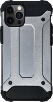 BMAX Classic Armor Phone Case hoesje geschikt voor iPhone 12 Pro / Hard Cover / Beschermhoesje / Telefoonhoesje / Hard case / Telefoonbescherming - Zilver