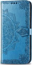 OPPO Find X2 Lite Hoesje - Mobigear - Mandala Serie - Kunstlederen Bookcase - Blauw - Hoesje Geschikt Voor OPPO Find X2 Lite