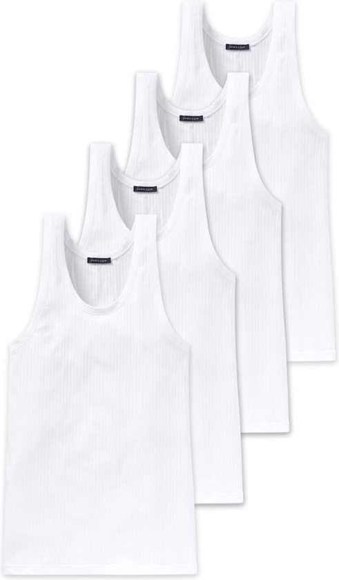 Schiesser onderhemd 4 pack Cotton Essentials Authentic