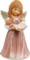 Goebel® - Kerst | Decoratief beeld / figuur "Engel met boek" | Aardewerk, 14cm