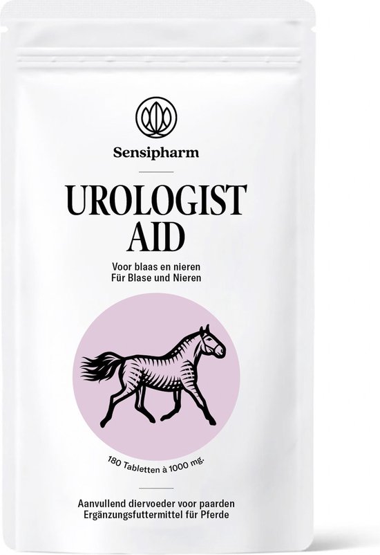 Foto: Sensipharm urologist aid paard blaas nieren voedingssupplement bij blaasontsteking nierstenen 180 tabletten 1000 mg