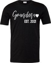 Shirt dames-oma sinds 2021-zwart-wit-Maat S