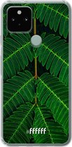 6F hoesje - geschikt voor Google Pixel 5 -  Transparant TPU Case - Symmetric Plants #ffffff