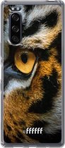 Sony Xperia 5 II Hoesje Transparant TPU Case - Tiger #ffffff