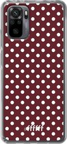 6F hoesje - geschikt voor Xiaomi Redmi Note 10 Pro -  Transparant TPU Case - Burgundy Dots #ffffff