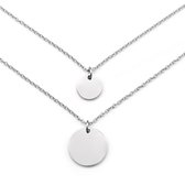 Heideman Multilayering Cirkels Ketting Dames goudkleurig, zilver kleurig