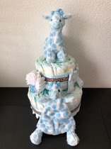 2-Laags Luiertaart Giraffe Blauw Keel Toys
