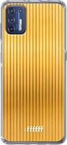 6F hoesje - geschikt voor Motorola Moto G9 Plus -  Transparant TPU Case - Bold Gold #ffffff