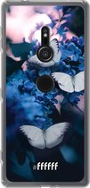 6F hoesje - geschikt voor Sony Xperia XZ2 -  Transparant TPU Case - Blooming Butterflies #ffffff